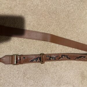 Brown and Snake Print Belt